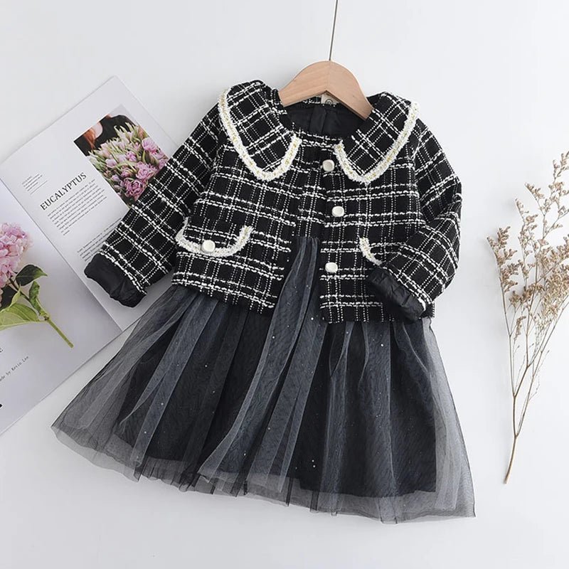 Bear Leader Fashion Kids Girls Princess 2pcs Clothes Set Autumn Winter Children Coat Outwear+Skirts Vintage Outfits Suit 2 - 12Y - PratSN
