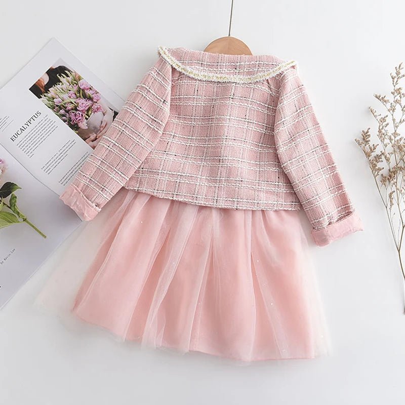Bear Leader Fashion Kids Girls Princess 2pcs Clothes Set Autumn Winter Children Coat Outwear+Skirts Vintage Outfits Suit 2 - 12Y - PratSN