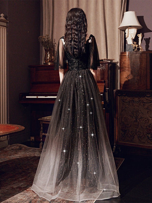 Black Annual French Dinner Dresses - PratSN