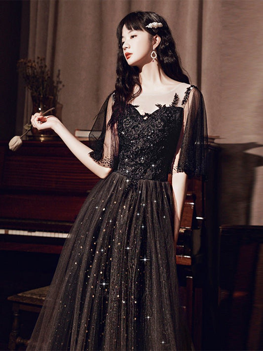 Black Annual French Dinner Dresses - PratSN