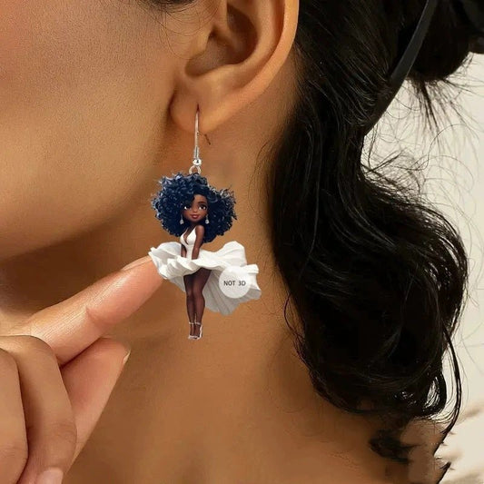 Black Beauty Hanging Earrings - PratSN