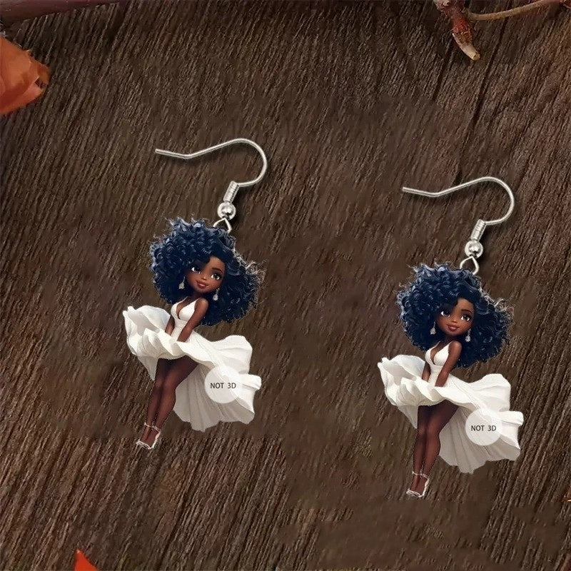 Black Beauty Hanging Earrings - PratSN