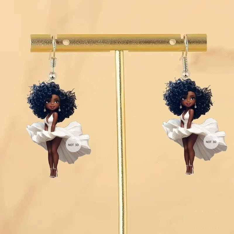 Black Beauty Hanging Earrings - PratSN