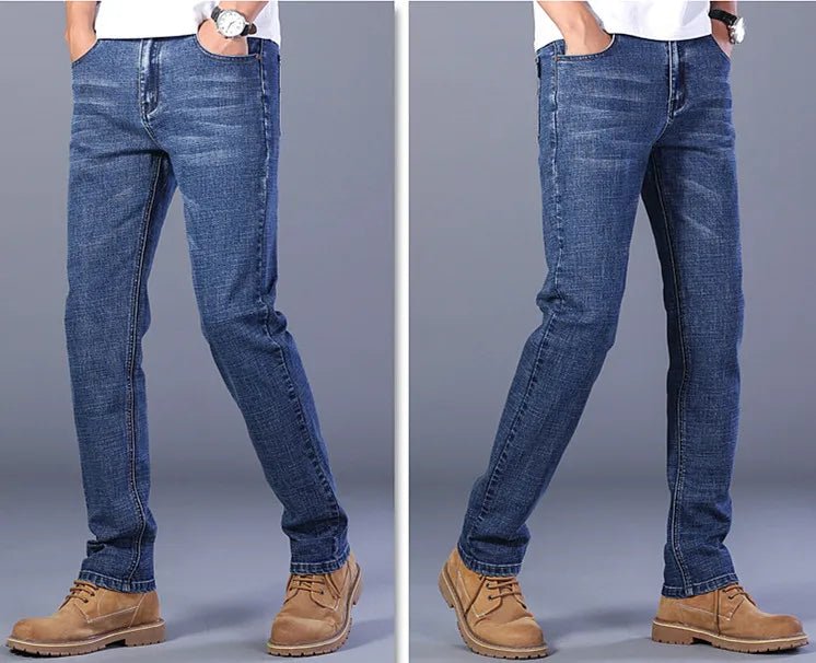 Blue Men's Stretch Jeans, Black Denim Trousers, Fashion Slim Casual Pants Asian Size 28 - 40 - PratSN