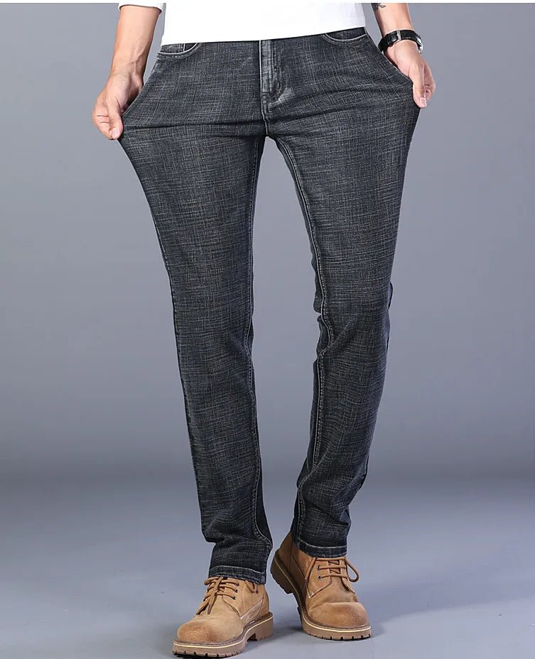 Blue Men's Stretch Jeans, Black Denim Trousers, Fashion Slim Casual Pants Asian Size 28 - 40 - PratSN