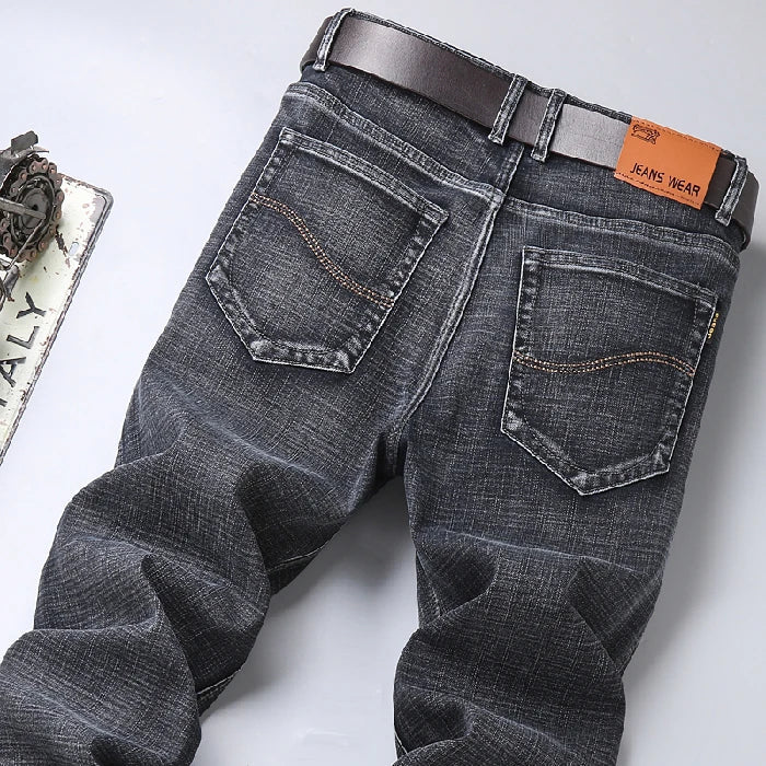 Blue Men's Stretch Jeans, Black Denim Trousers, Fashion Slim Casual Pants Asian Size 28 - 40 - PratSN