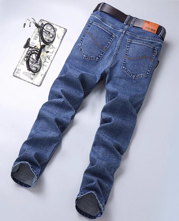 Blue Men's Stretch Jeans, Black Denim Trousers, Fashion Slim Casual Pants Asian Size 28 - 40 - PratSN