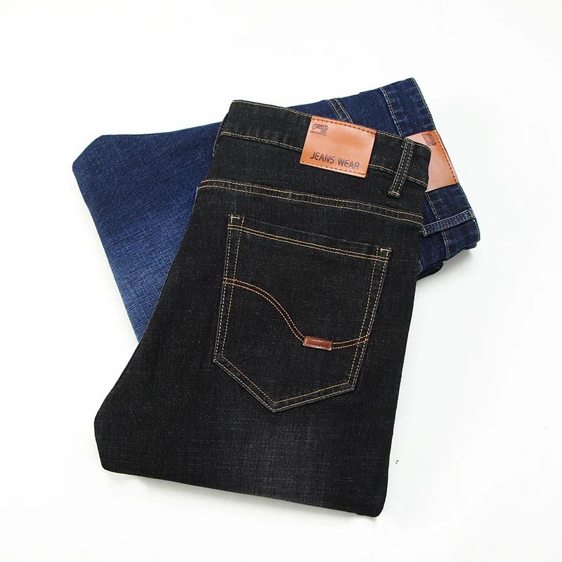 Blue Men's Stretch Jeans, Black Denim Trousers, Fashion Slim Casual Pants Asian Size 28 - 40 - PratSN