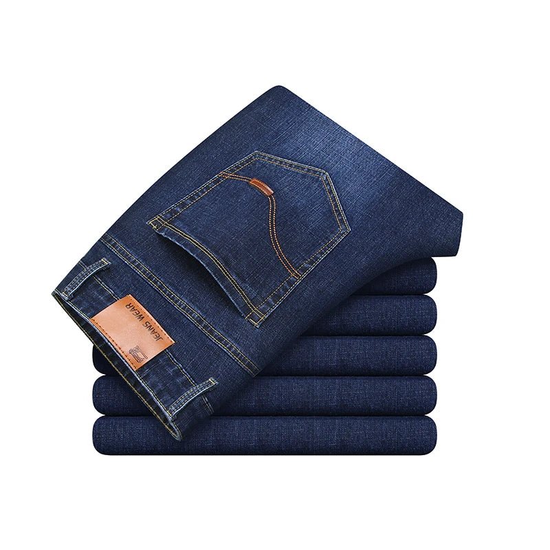 Blue Men's Stretch Jeans, Black Denim Trousers, Fashion Slim Casual Pants Asian Size 28 - 40 - PratSN