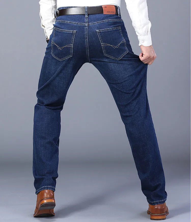 Blue Men's Stretch Jeans, Black Denim Trousers, Fashion Slim Casual Pants Asian Size 28 - 40 - PratSN