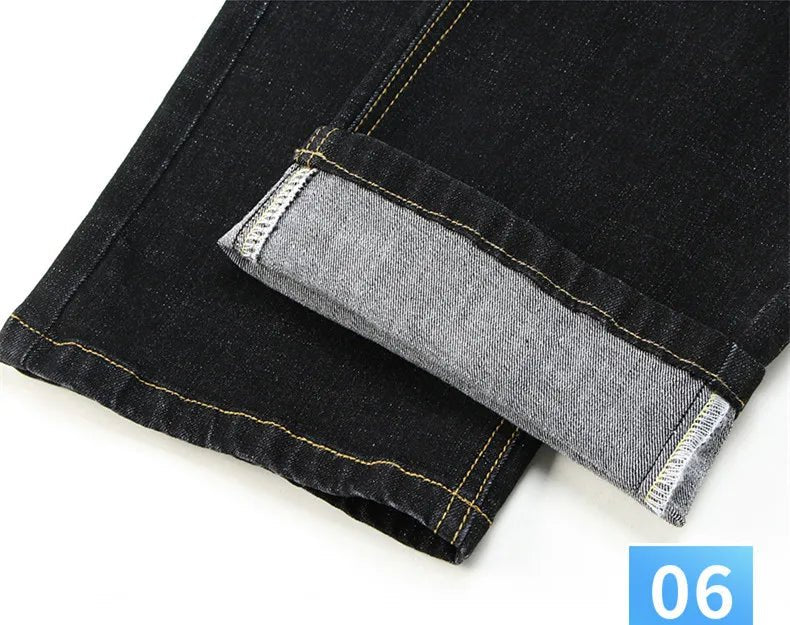 Blue Men's Stretch Jeans, Black Denim Trousers, Fashion Slim Casual Pants Asian Size 28 - 40 - PratSN
