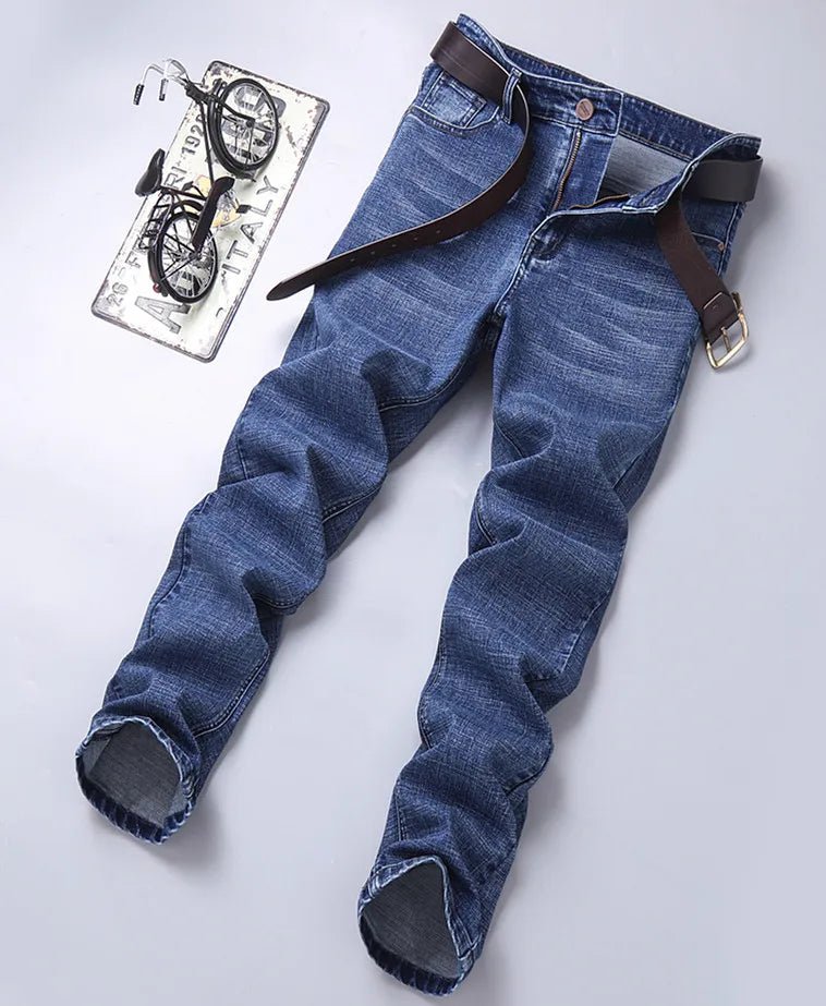 Blue Men's Stretch Jeans, Black Denim Trousers, Fashion Slim Casual Pants Asian Size 28 - 40 - PratSN