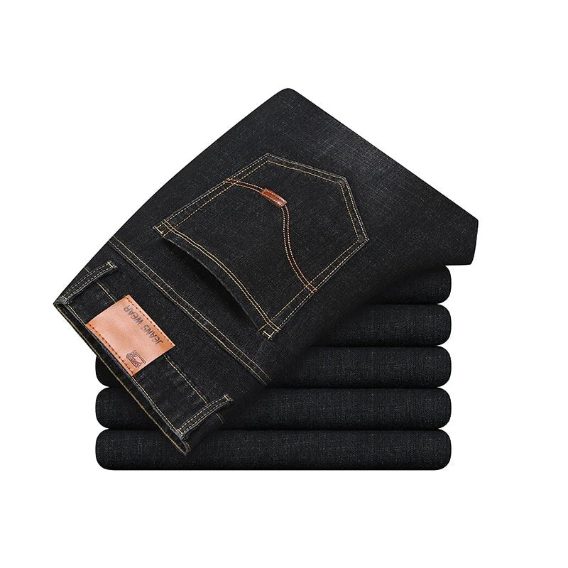 Blue Men's Stretch Jeans, Black Denim Trousers, Fashion Slim Casual Pants Asian Size 28 - 40 - PratSN