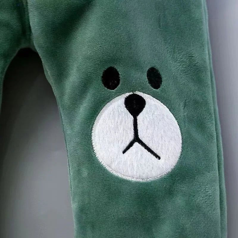 Boys Girls Padded Sets New Autumn Winter Children's Suits Kids Hooded Jackets +Pants 3Pcs Outfits Baby Spring Cartoon Clothing - PratSN
