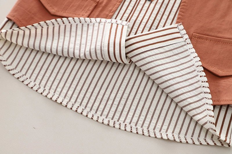Boys' Shirt Vest Three - Piece Summer Dress - PratSN