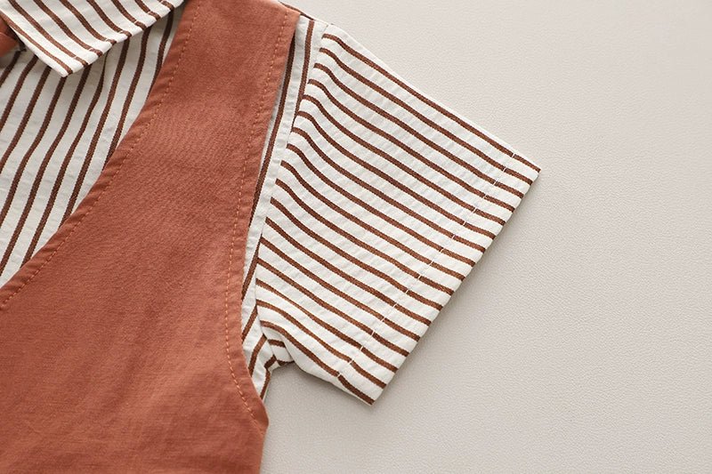 Boys' Shirt Vest Three - Piece Summer Dress - PratSN