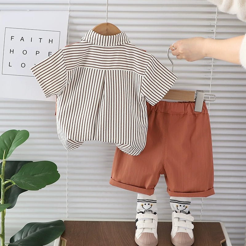 Boys' Shirt Vest Three - Piece Summer Dress - PratSN