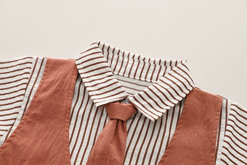 Boys' Shirt Vest Three - Piece Summer Dress - PratSN