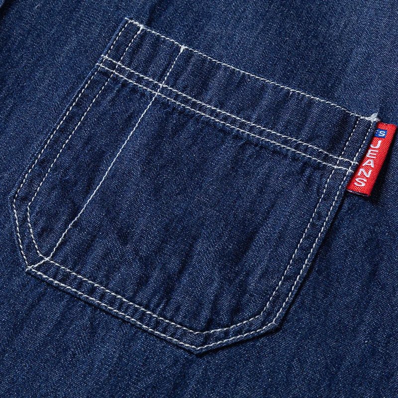 Brand Elastic Cotton Denim Shirt Men Long Sleeve Quality Cowboy Shirts for Men Casual Slim Fit Mens Designer Clothing - PratSN