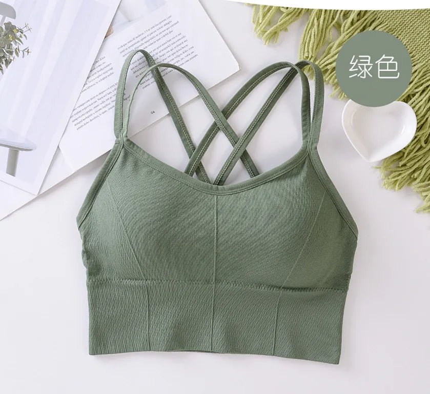 Breathable Sports Bra Anti - sweat Fitness Top Seamless Bra Shockproof Crop Top Women Push up Sport Bra Gym Workout Top - PratSN