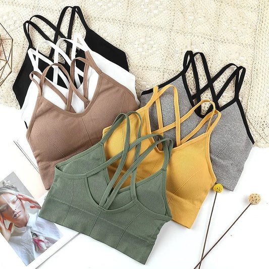Breathable Sports Bra Anti - sweat Fitness Top Seamless Bra Shockproof Crop Top Women Push up Sport Bra Gym Workout Top - PratSN