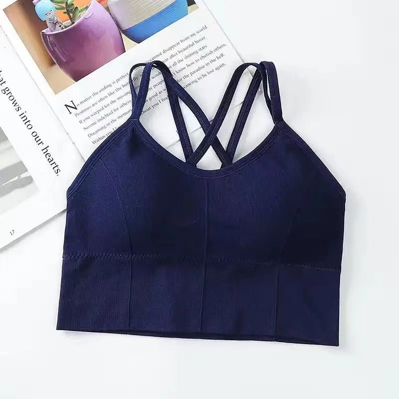 Breathable Sports Bra Anti - sweat Fitness Top Seamless Bra Shockproof Crop Top Women Push up Sport Bra Gym Workout Top - PratSN
