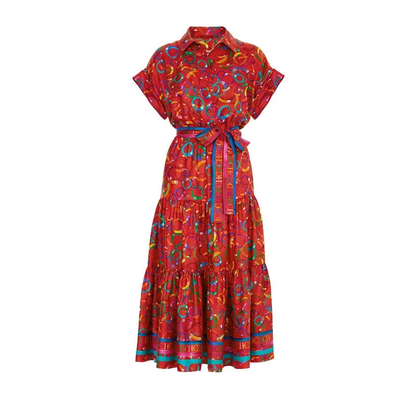 Bright Colours Summer New Colourful Matching Women's Dresses Comfortable To Wear Exquisite Workmanship Retro Versatile - PratSN