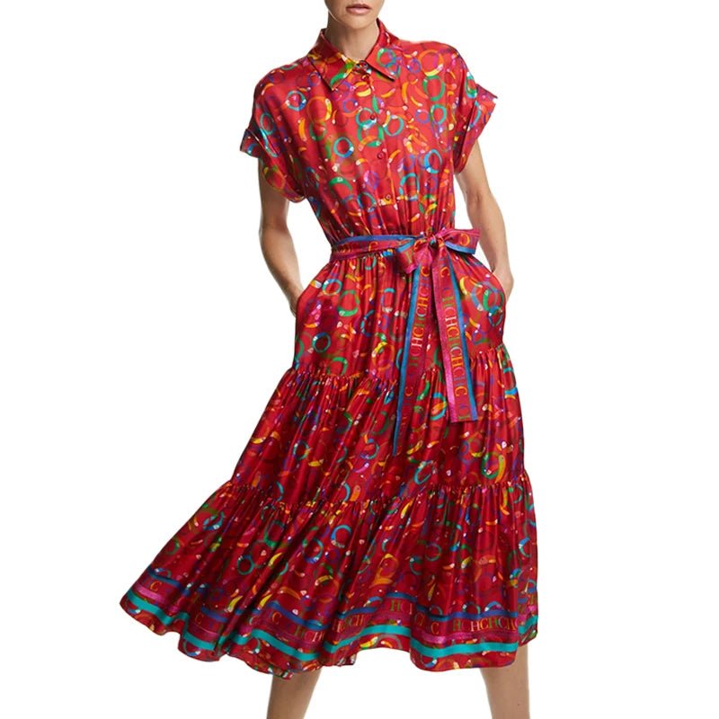 Bright Colours Summer New Colourful Matching Women's Dresses Comfortable To Wear Exquisite Workmanship Retro Versatile - PratSN