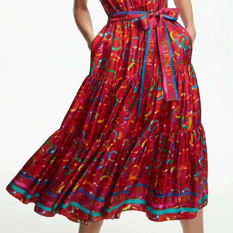 Bright Colours Summer New Colourful Matching Women's Dresses Comfortable To Wear Exquisite Workmanship Retro Versatile - PratSN