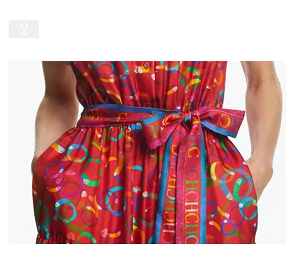 Bright Colours Summer New Colourful Matching Women's Dresses Comfortable To Wear Exquisite Workmanship Retro Versatile - PratSN