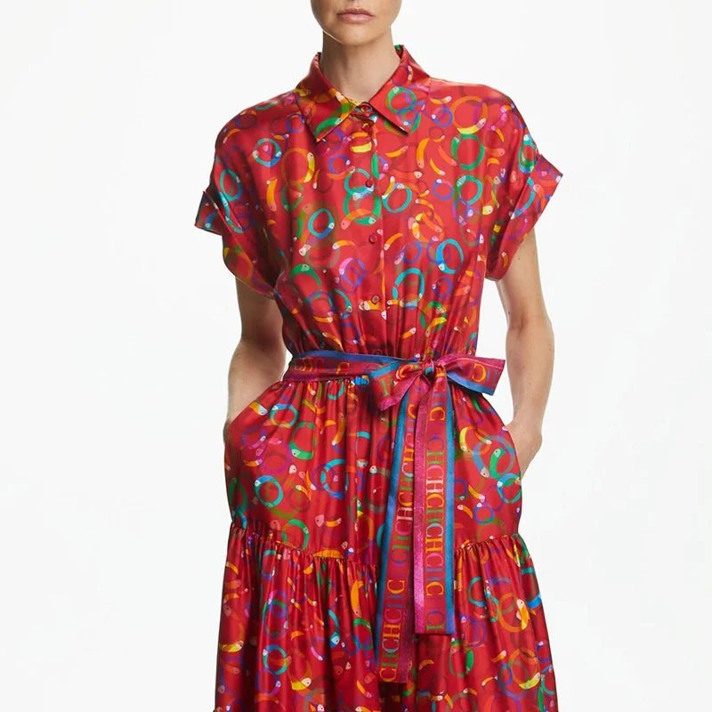 Bright Colours Summer New Colourful Matching Women's Dresses Comfortable To Wear Exquisite Workmanship Retro Versatile - PratSN