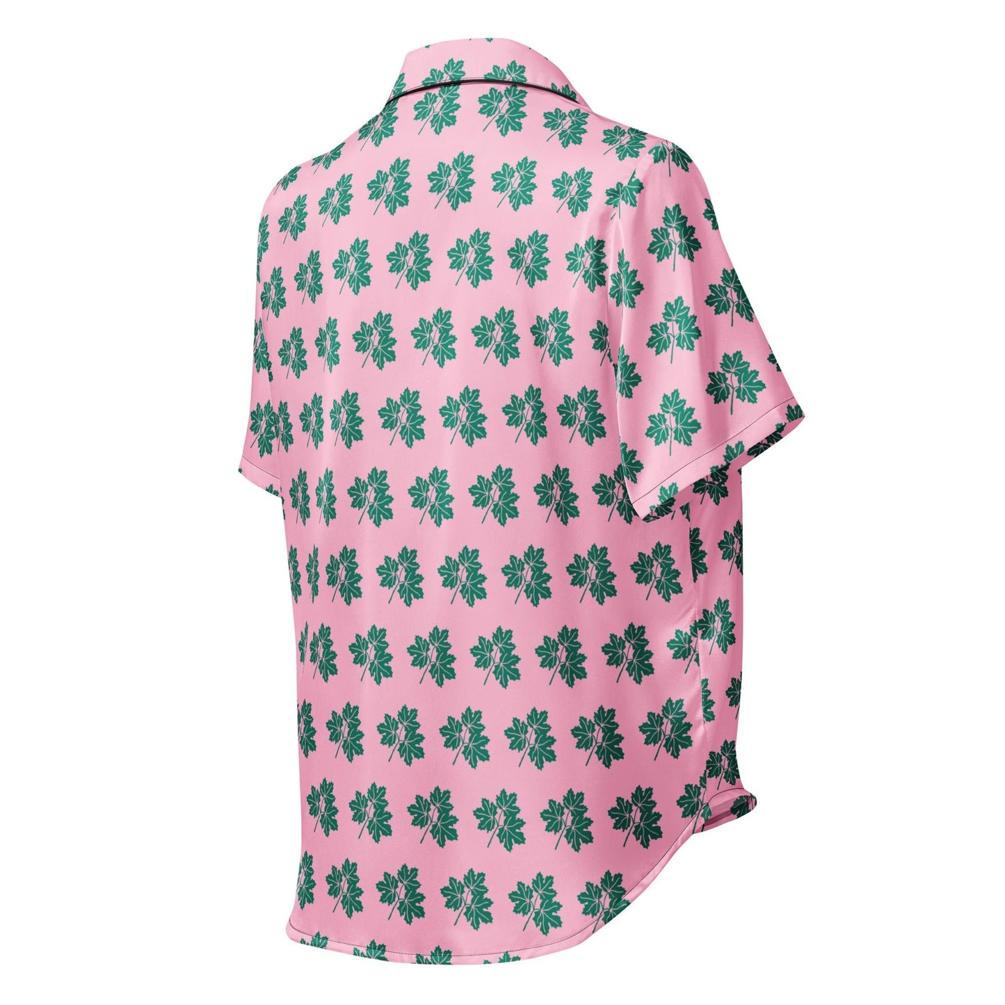 Brilliant Rose Color All - over print women’s short sleeve pajama top - PratSN