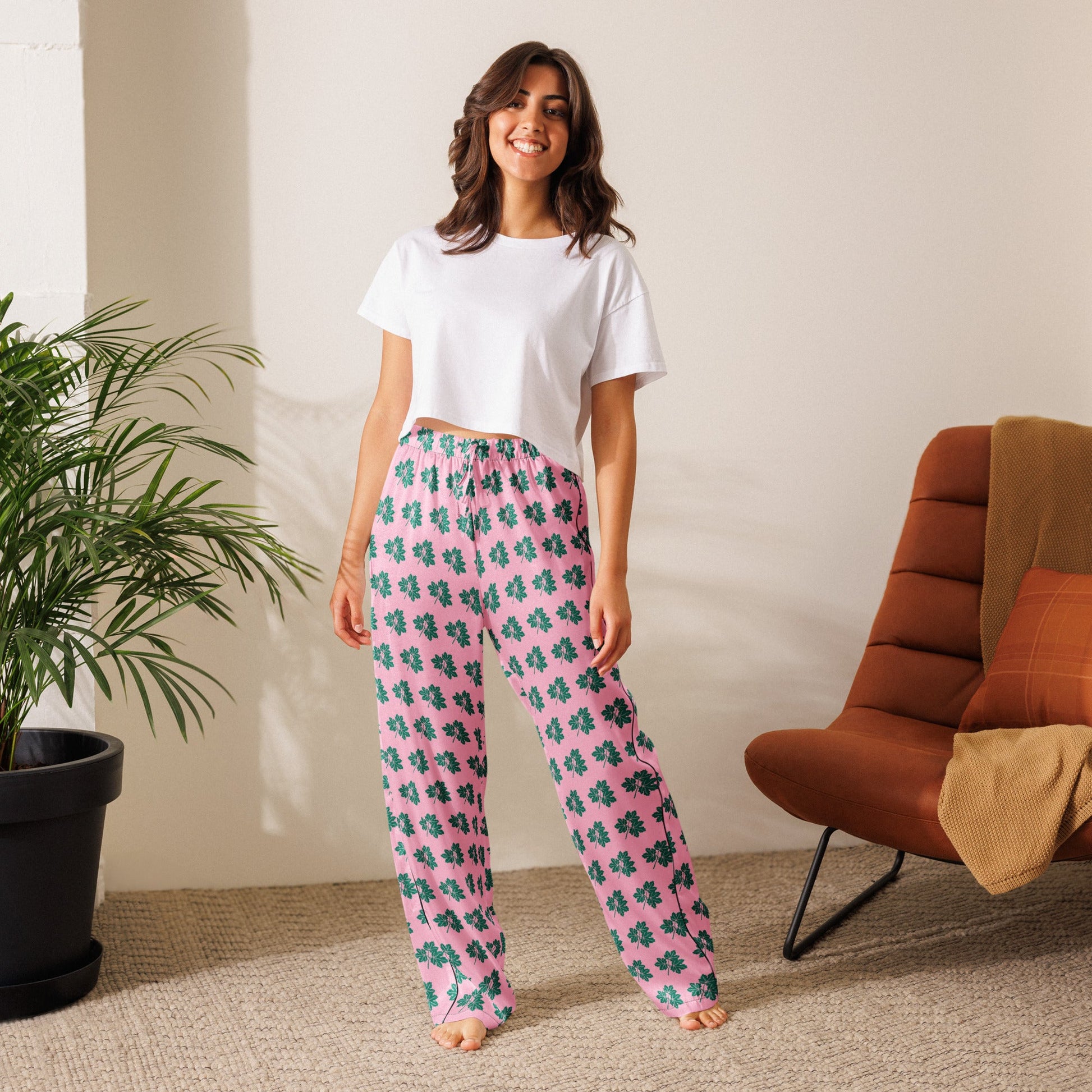 Brilliant Rose color Women’s pajama pants - PratSN