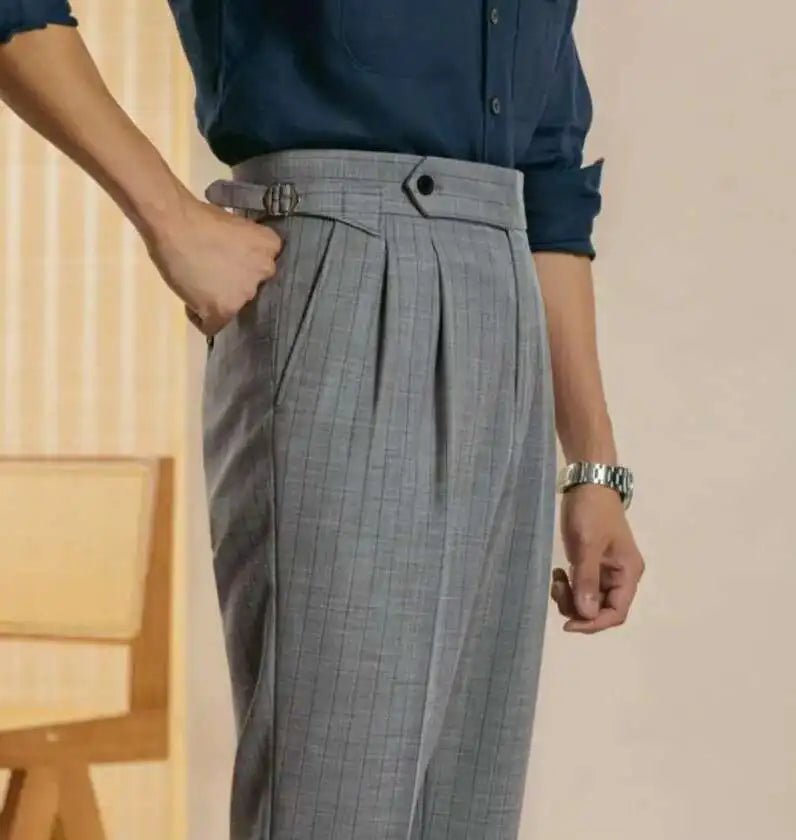 British Style Stripe Office Trousers Men Pant Trend Brand Fashion Casual Pant Pantalon De Vestir Hombre Trousers Pant For Man - PratSN