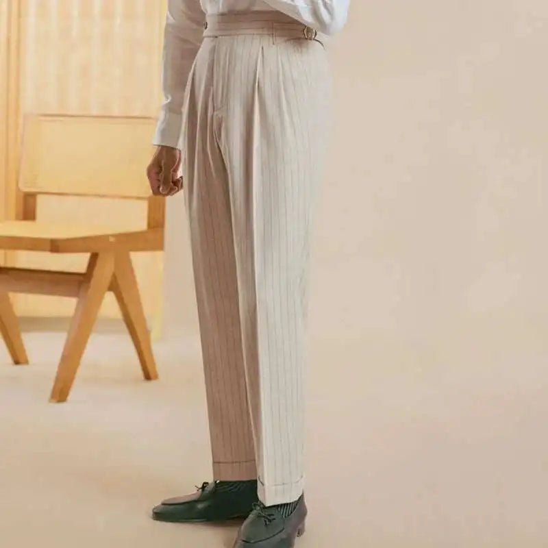 British Style Stripe Office Trousers Men Pant Trend Brand Fashion Casual Pant Pantalon De Vestir Hombre Trousers Pant For Man - PratSN