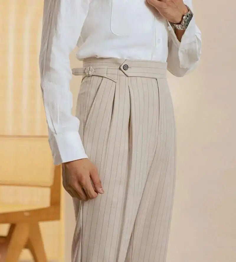 British Style Stripe Office Trousers Men Pant Trend Brand Fashion Casual Pant Pantalon De Vestir Hombre Trousers Pant For Man - PratSN
