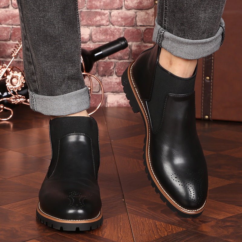 Brock Leather Boots Men Shoes Men Martin Boots - PratSN