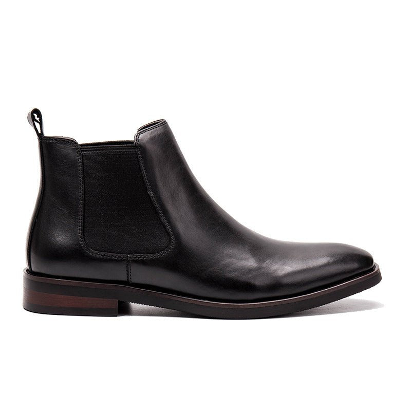 Brown Head Leather Business Shoes For Men - PratSN