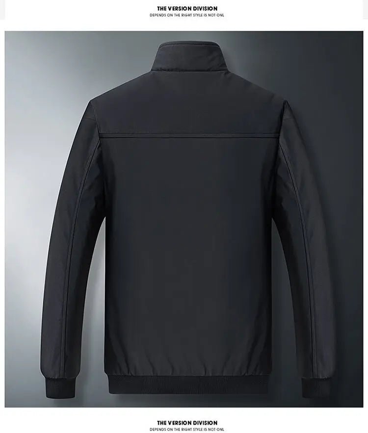 BROWON Brand Jacket for Men Fashion Stand Collar Business Casual Clothes Man 2025 New Solid Color Fleece Warm Winter Jacket Men - PratSN