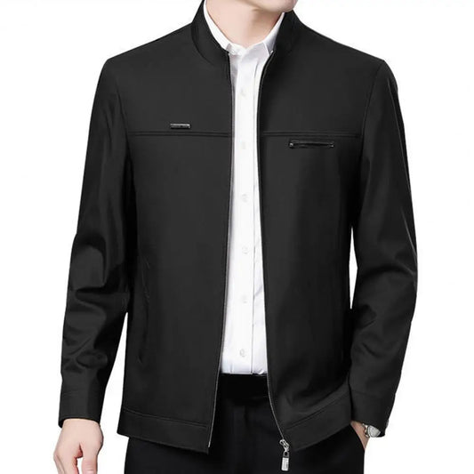 Business Men's Jacket Male Slim Fit Outerwear Men Zip Up Jacket Men Spring Thin Jacket - PratSN