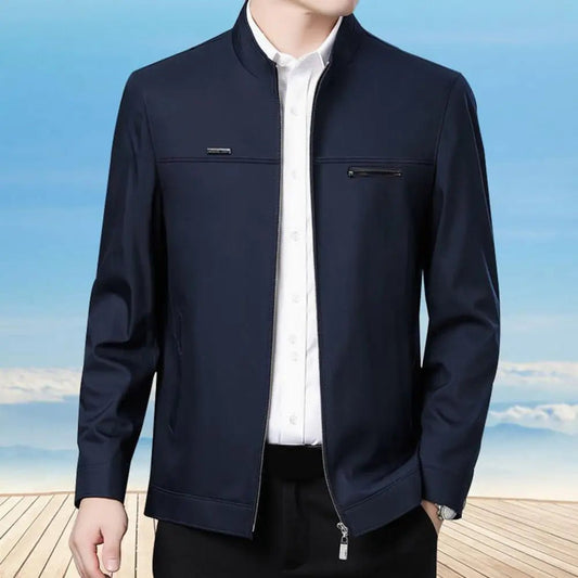 Business Men's Jacket Male Slim Fit Outerwear Men Zip Up Jacket Men Spring Thin Jacket - PratSN