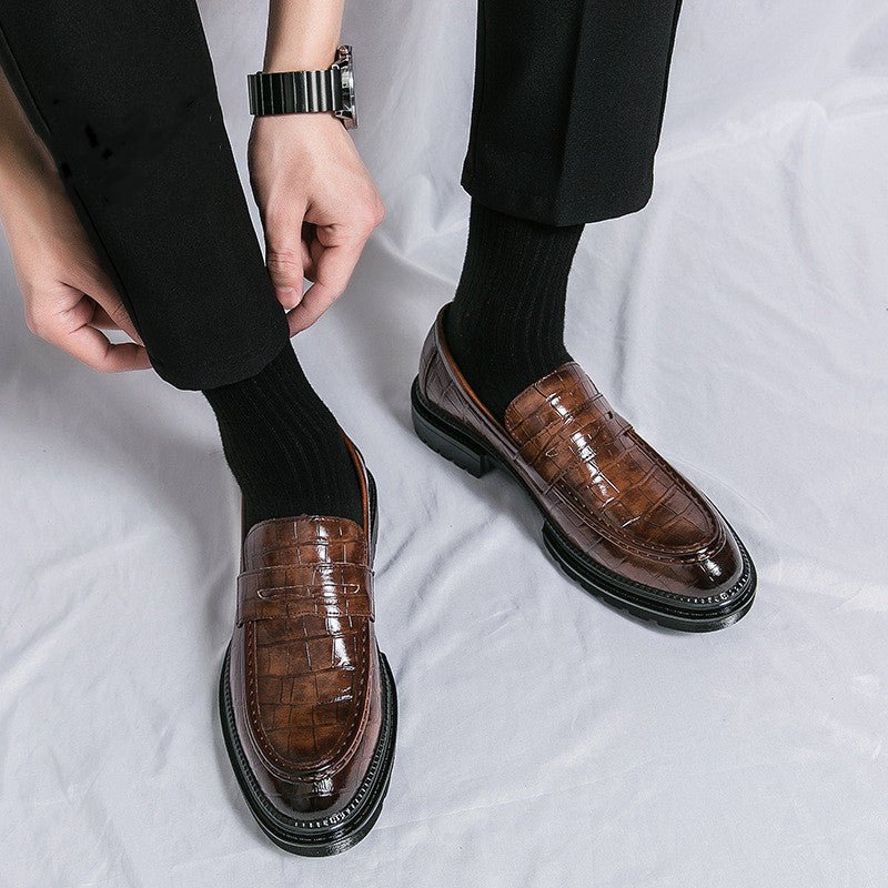 Casual Men's Leather Shoes Breathable British Men's Fashion Shoes - PratSN