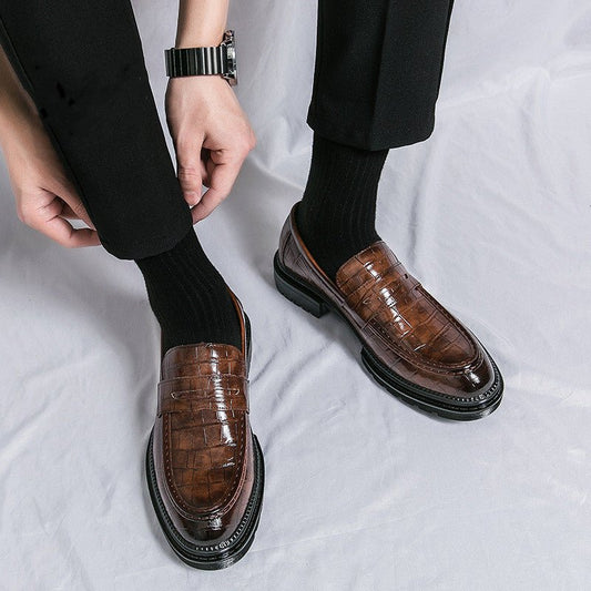 Casual Men's Leather Shoes Breathable British Men's Fashion Shoes - PratSN
