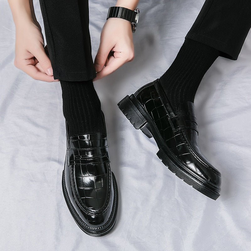 Casual Men's Leather Shoes Breathable British Men's Fashion Shoes - PratSN