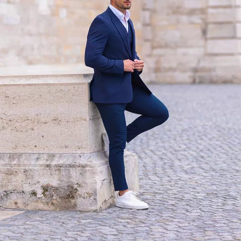 Casual Pants Slim Straight Leg Pants Men's High Waist Casual Pants Slim - Fitting Straight Pants - PratSN