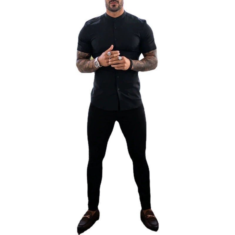 Casual Pants Slim Straight Leg Pants Men's High Waist Casual Pants Slim - Fitting Straight Pants - PratSN