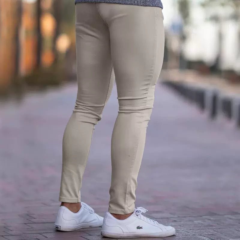 Casual Pants Slim Straight Leg Pants Men's High Waist Casual Pants Slim - Fitting Straight Pants - PratSN