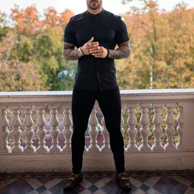 Casual Pants Slim Straight Leg Pants Men's High Waist Casual Pants Slim - Fitting Straight Pants - PratSN