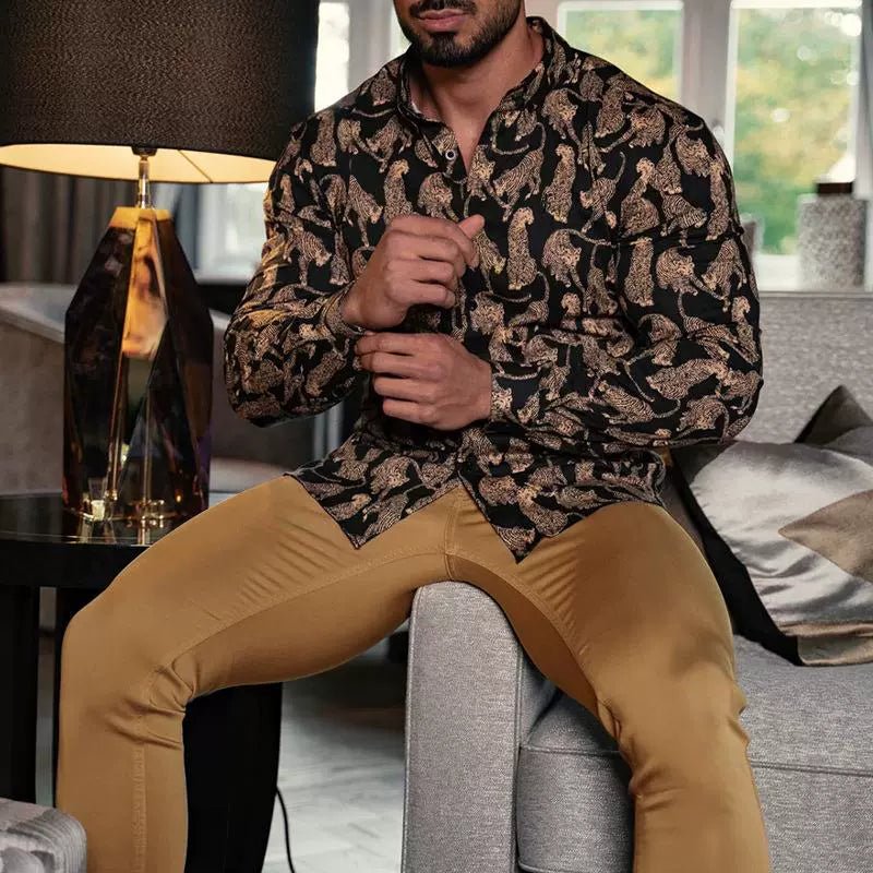 Casual Pants Slim Straight Leg Pants Men's High Waist Casual Pants Slim - Fitting Straight Pants - PratSN