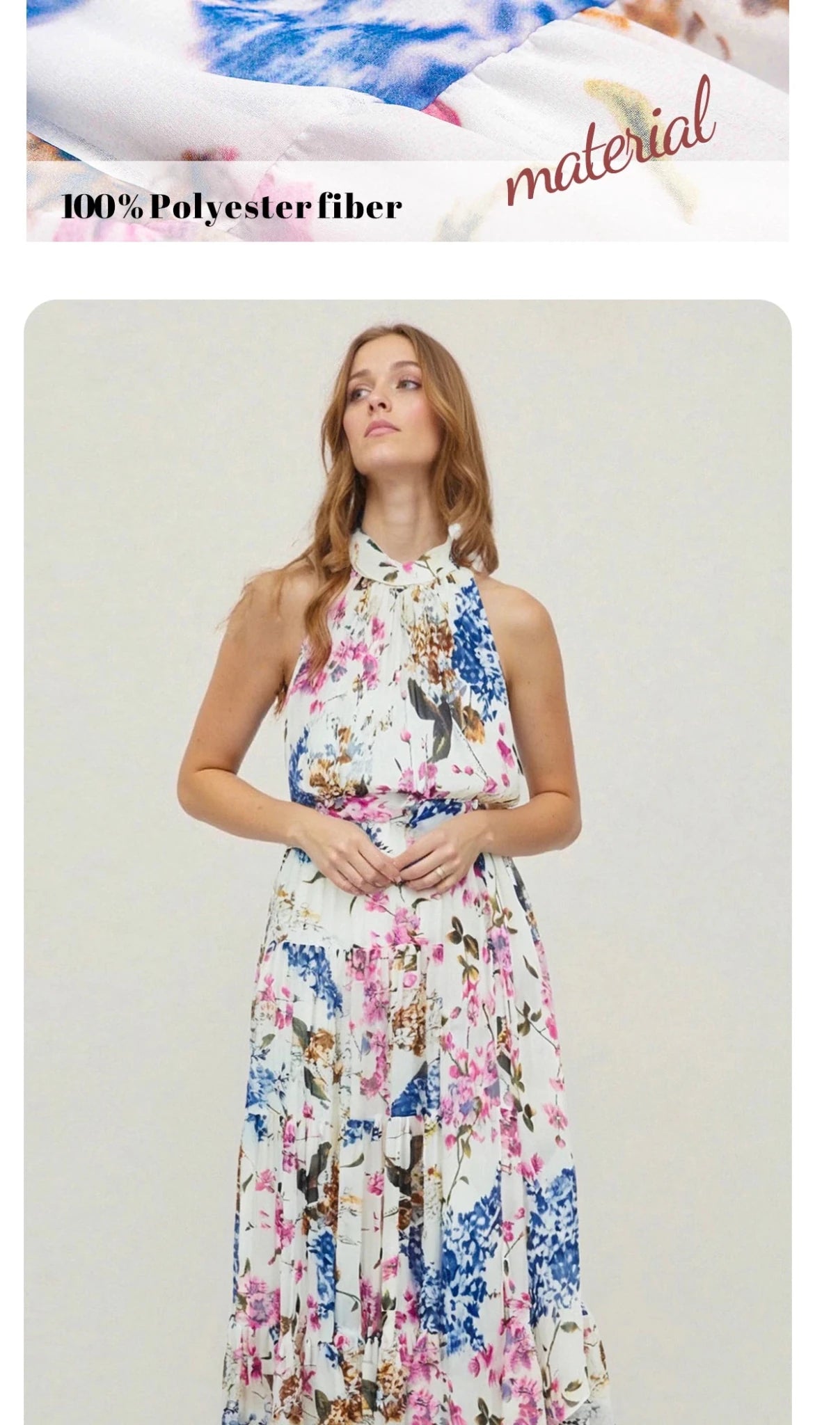 CHCH Summer Women Printed Midi Dress Sleeveless Satin Back Button Female Chic Elegant Dress Casual Vacation Party Evening Dress - PratSN